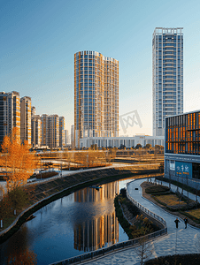 城市建筑楼群摄影照片_天津建筑城市风光