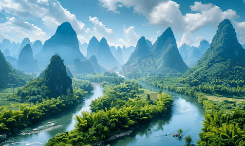 桂林群山山水