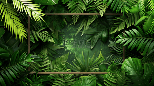 绿色植物叶子装饰背景