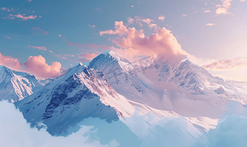 冰天雪地图片摄影照片_瑞士少女峰的雪山云海