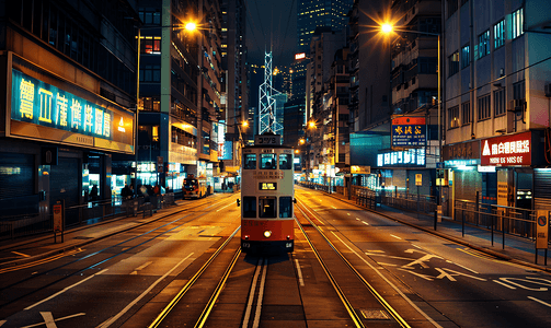 香港4k壁纸摄影照片_香港街头夜景