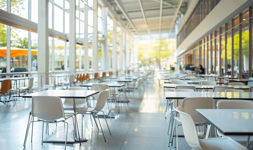 大学校园食堂空景