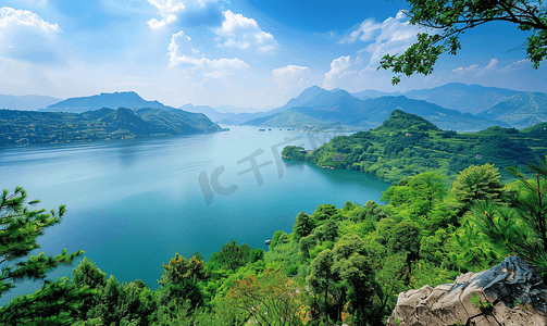 大明湖全景风景