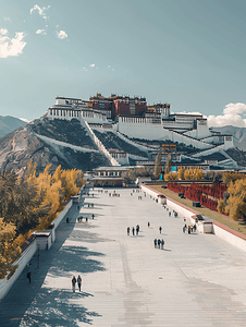 西藏文化摄影照片_美丽的布达拉宫