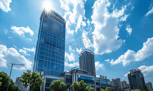 大气商务摄影照片_上海浦西大气商务大楼建筑