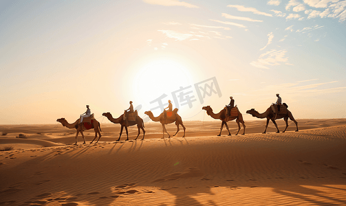 沙漠驼队旅行