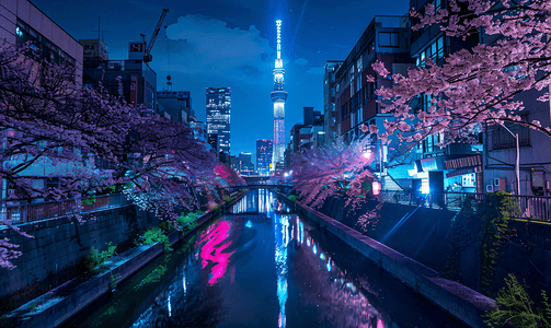 日本东京梦幻夜景