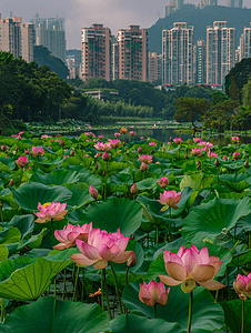 深圳洪湖公园荷花