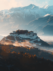 西藏文化摄影照片_美丽的布达拉宫