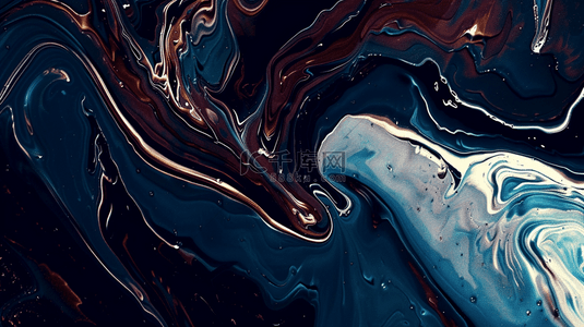 深色新中式鎏金流体抽象山水纹理背景图片