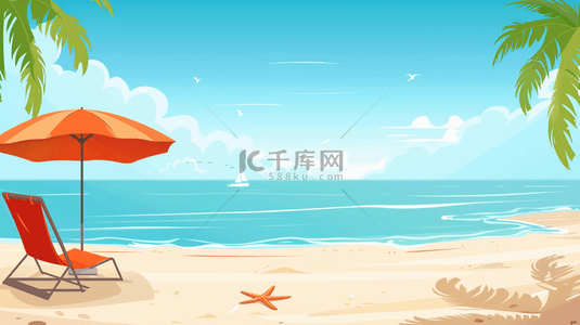旅游背景图片_三亚海边度假遮阳伞的背景
