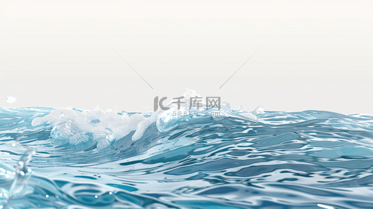 蓝色唯美大海海浪海水风景的背景