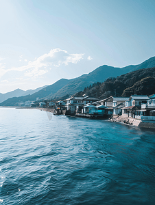 日本神奈川海边小城夏日摄影图