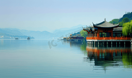 su摄影照片_中国的西湖风景