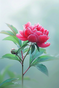 春天红色摄影图写真照片花朵