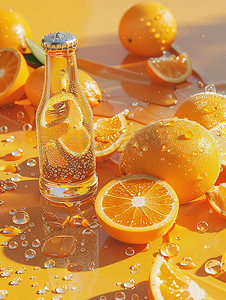 橙子味的饮料橙子汁摄影照片