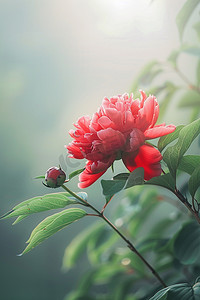 花朵春天红色摄影图写真照片