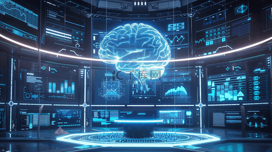 大脑储备背景图片_未来科技数据机器人大脑数字的背景