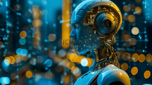 机器人背景图片_未来科技数据机器人大脑数字的背景