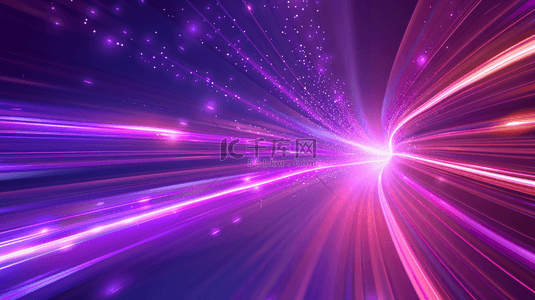 商务科技紫色抽象粒子光线速度光效设计图
