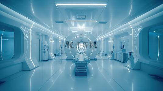 核磁共振设备扁平背景图片_医疗设备核磁共振设计