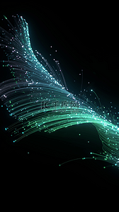 科技流动线条背景图片_黑色背景里的抽象科技粒子光纤线条