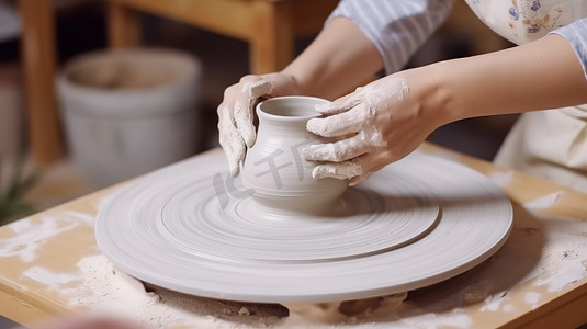 陶瓷制陶过程制作照片