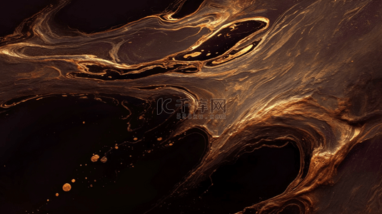 深色新中式鎏金流体抽象山川纹理背景图片