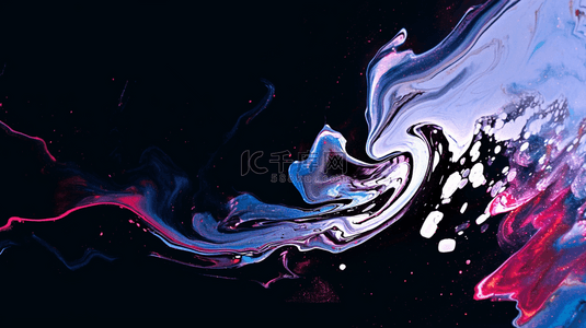 新中式深紫色流体液体抽象山川纹理背景