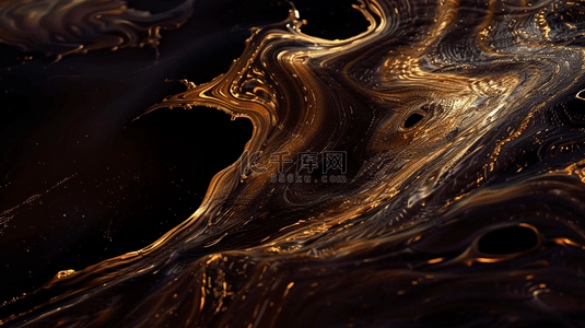 深色山水背景图片_深色新中式鎏金流体抽象山川纹理设计