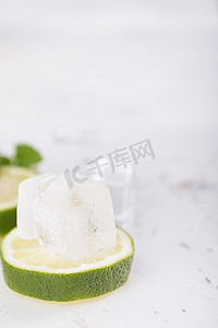 冰块柠檬夏天冰爽图片