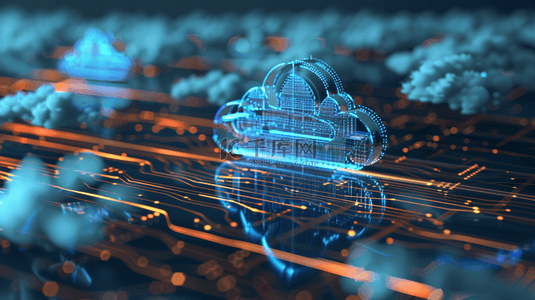 服务背景图片_科技未来云服务数据网络的背景