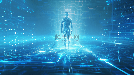 宇宙背景图片_科技元宇宙人工智能未来虚拟数字人物背景图