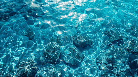 蓝色纹理水面广阔的大海微光粼粼的背景