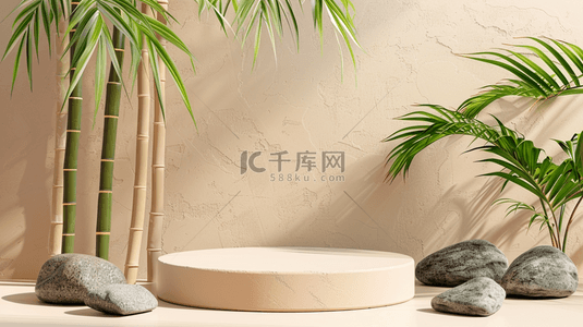 中式背景背景图片_中式风格唯美竹子装饰的背景