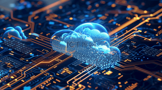 云服务背景图片_科技未来云服务数据网络的背景
