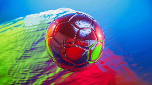 彩色场景纹理足球立体展示的背景