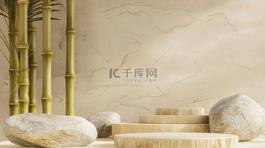 中式背景背景图片_中式风格唯美竹子装饰的背景