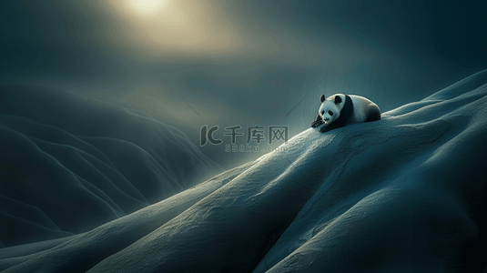 黑白色纹理国宝大熊猫质感艺术风格的背景
