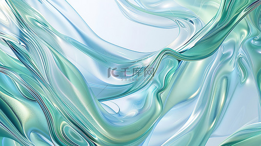 湖蓝色磨砂透明玻璃纹理背景图片