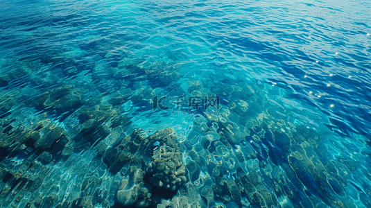 蓝色纹理水面广阔的大海微光粼粼的背景