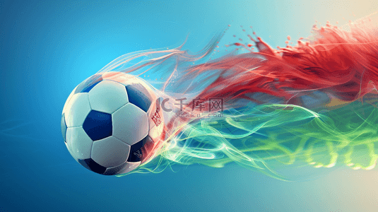 足球背景图片_彩色场景纹理足球立体展示的背景