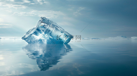 冰川背景图片_冰川海洋朦胧合成创意素材背景