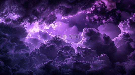 云背景图片_紫色雷云闪电合成创意素材背景