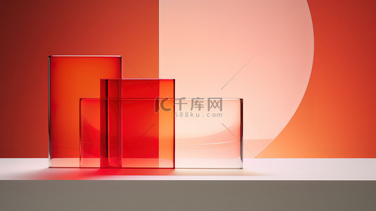 形状素材背景图片_深橙色玻璃条形状素材