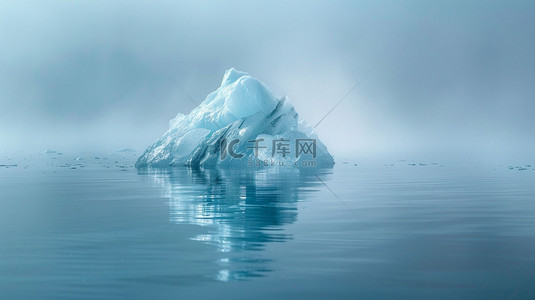 冰川时代背景图片_冰川海洋朦胧合成创意素材背景