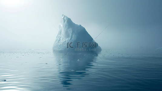 海洋背景图片_冰川海洋朦胧合成创意素材背景