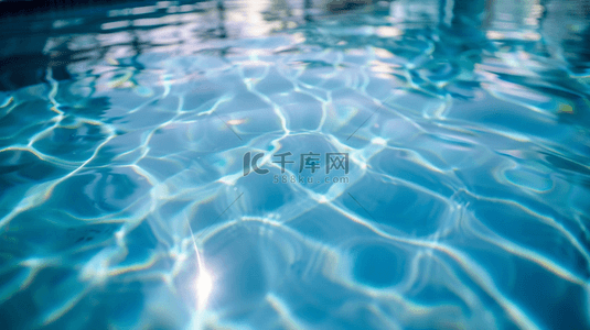 蓝色夏季清凉水面背景