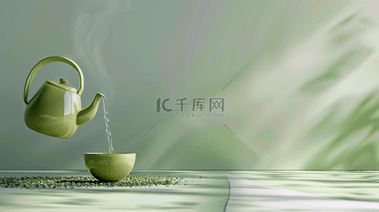 茶具茶叶品茗合成创意素材背景