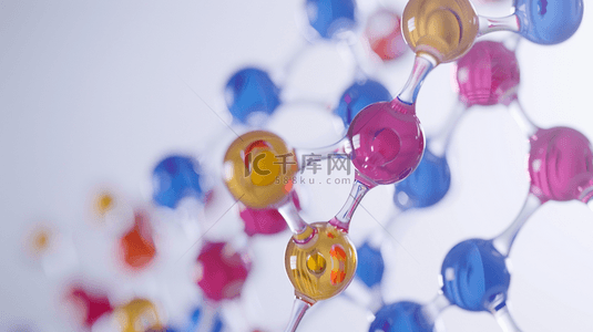 化学分子背景图片_化学分子联结合成创意素材背景